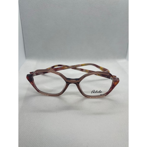 J.F. Rey Accessories - J.F. Rey Petite PA077 8580 Geometric Hexagon Eyeglass Frames Mauve Tortoise